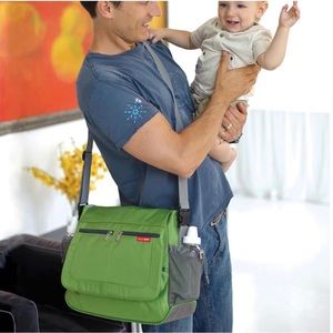 VGUC Skip Hop Via Messenger Baby Bag - Lime Green